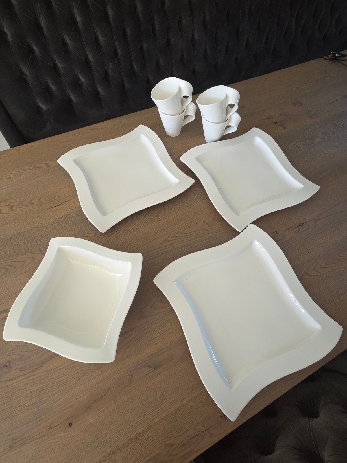 Villeroy & Boch New Wave: serveerschaal, schaal en mokken, Ophalen, Keramiek, Zo goed als nieuw, Bord(en)
