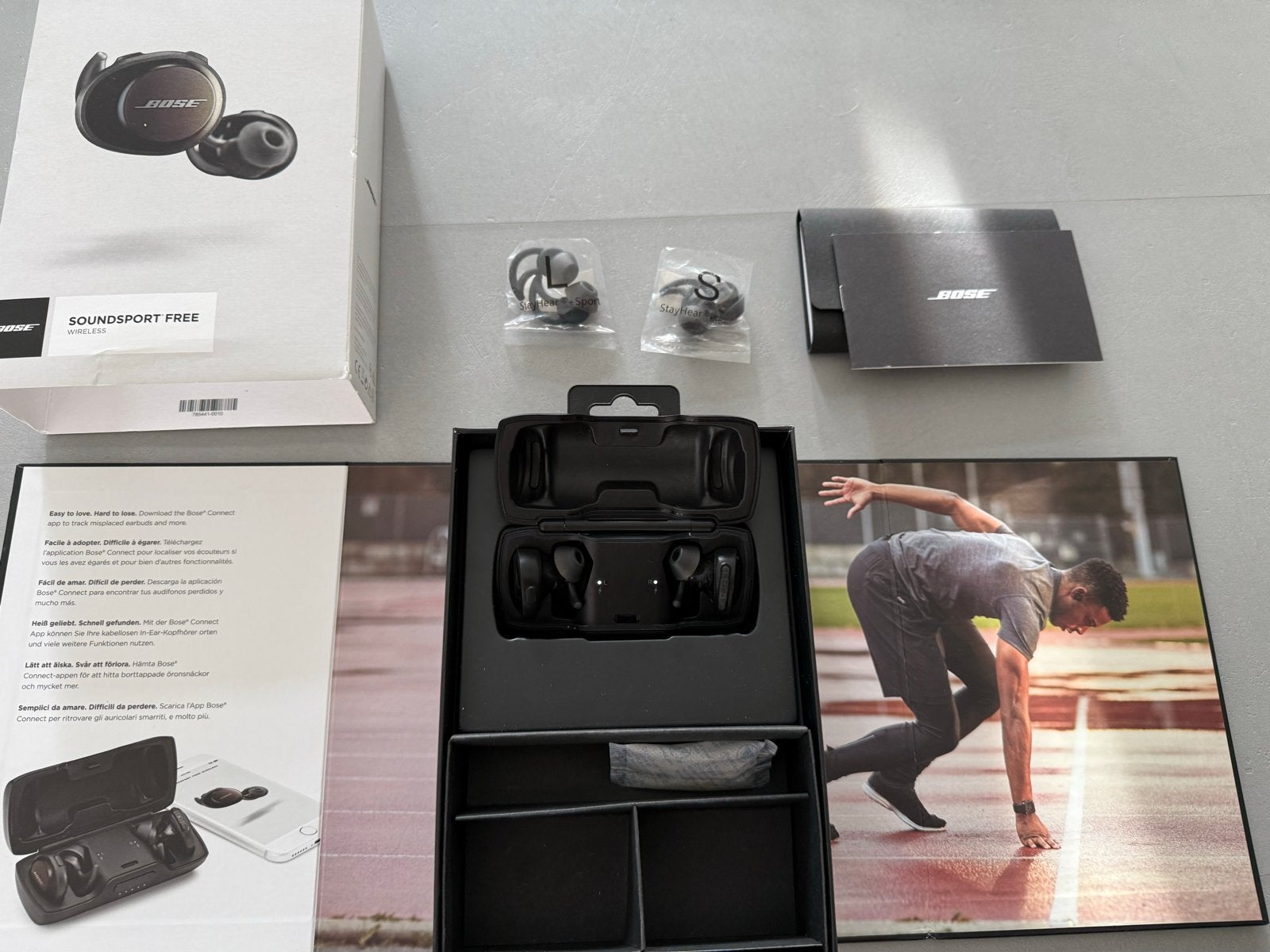 Bose SoundSport Free Draadloze Oordopjes - Zwart, Ophalen of Verzenden, Zo goed als nieuw, Overige merken, Draadloos