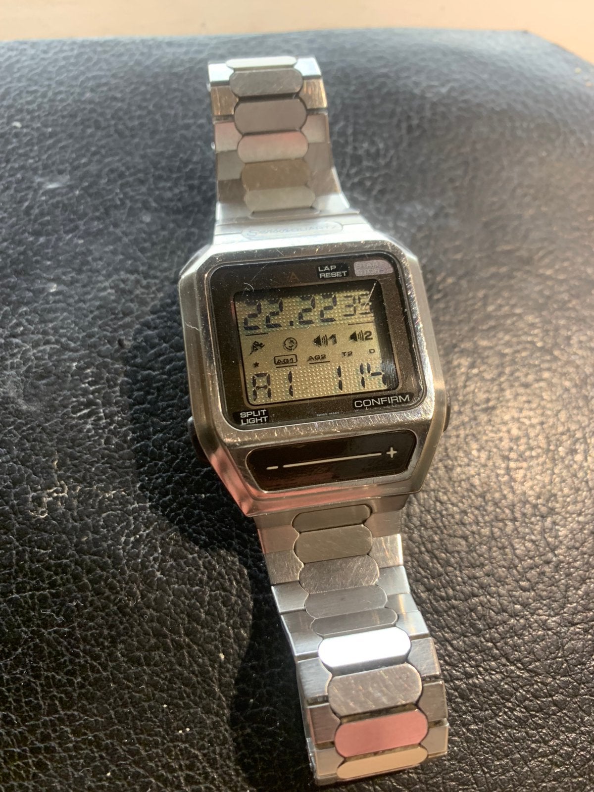 Omega sensor quartz 1640 lcd, Sieraden, Tassen en Uiterlijk, Horloges | Antiek, Ophalen of Verzenden, Staal, Omega, 1960 of later