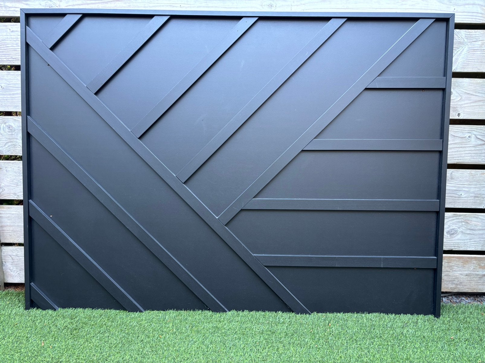 Bed achterwand / kopschot boxspring achterwand, Ophalen, Zo goed als nieuw, Tweepersoons, Hout