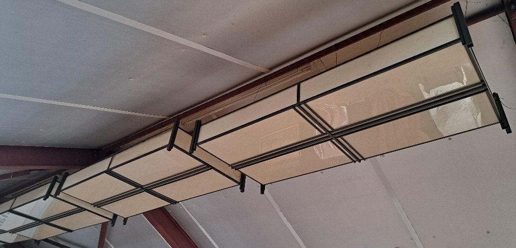 4 grote hanglampen in Art Deco stijl 185 x 85 cm / plexiglas, Ophalen