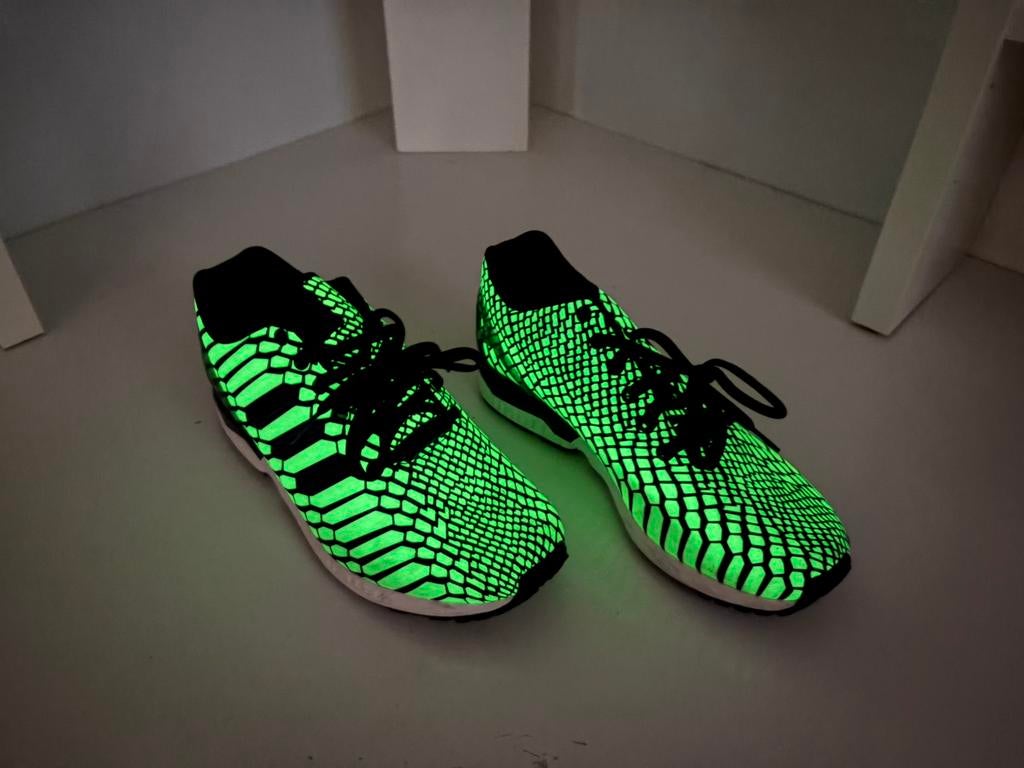 Adidas ZX Flux Xeno maat 41 1/3 (glow in the dark), Ophalen, Overige kleuren, Nieuw, Sneakers of Gympen