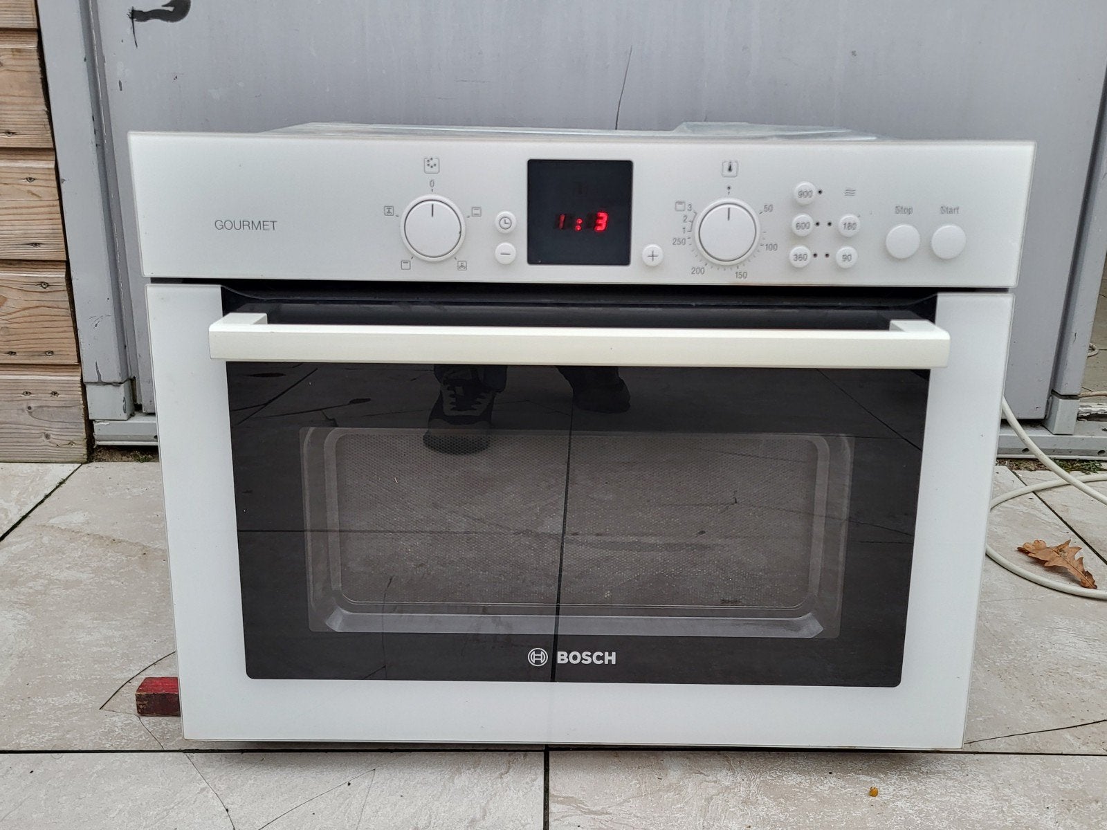 LUXE BOSCH COMBI OVEN /GRILL/ HETE LUCHT /MAGNETRON, Ophalen, Zo goed als nieuw, Hete lucht