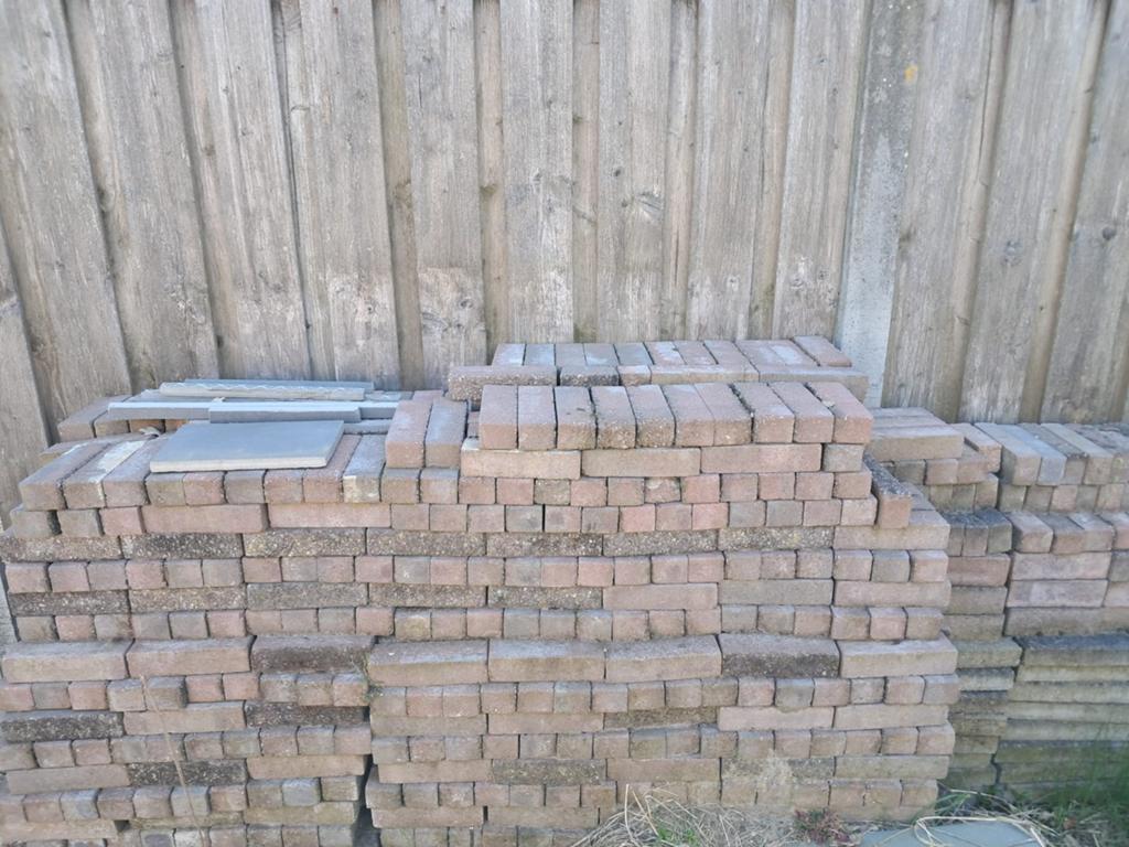 Partij klinkers, Tuin en Terras, Tegels en Klinkers, Ophalen, Beton, Klinkers