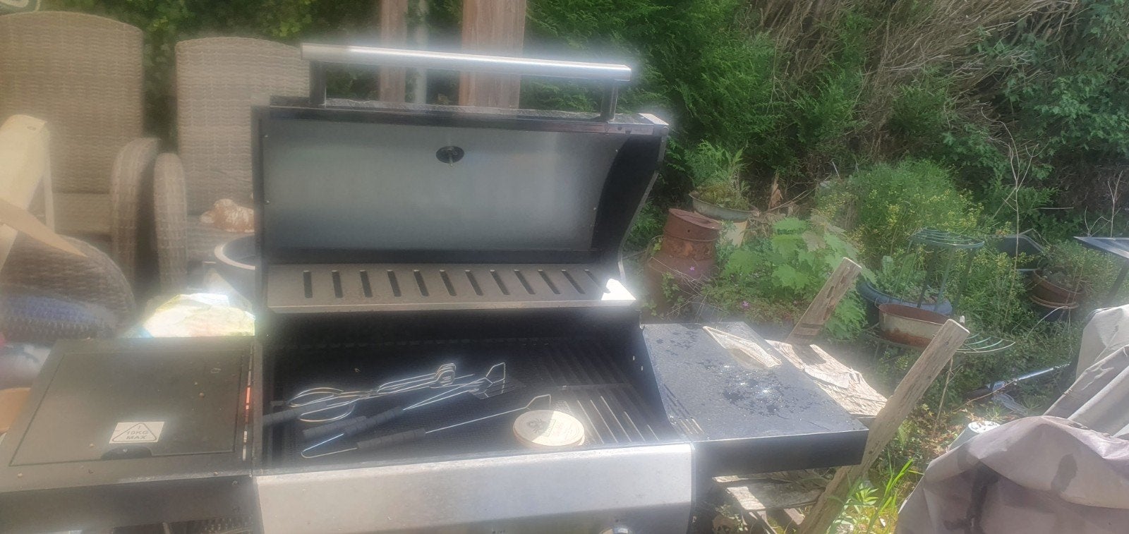 BBQ Friends Gasbarbecue met 4 branders en zijbrander, Tuin en Terras, Gasbarbecues, Ophalen, Gebruikt, BBQ Friends