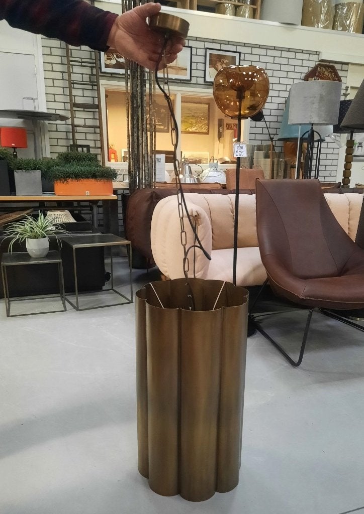 2 x hanglamp FRINGE Light & Living metaal brons messing, Ophalen of Verzenden, Zo goed als nieuw, Metaal