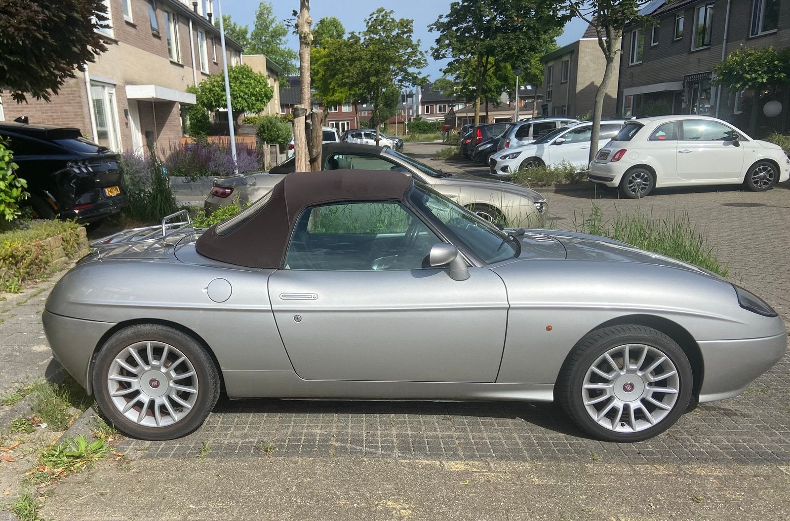 Fiat Barchetta 1.8 16V 2001 Leer, 450 kg, 40 €/maand, Zwart, 4 cilinders
