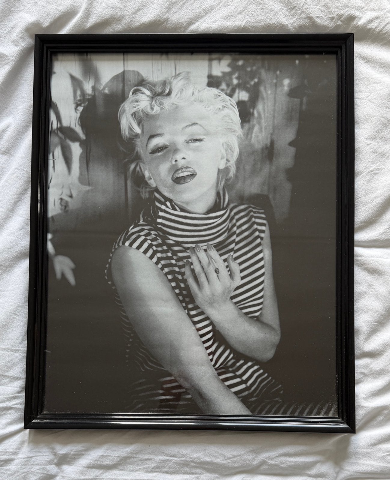 Poster Marilyn Monroe in zwarte lijst, Ophalen, Minder dan 50 cm, Foto of Poster, 50 – 75