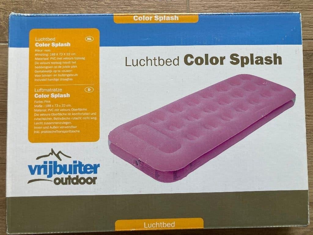 Color Splasch luchtbed roze, Caravans en Kamperen, Ophalen of Verzenden, Nieuw, 1-persoons