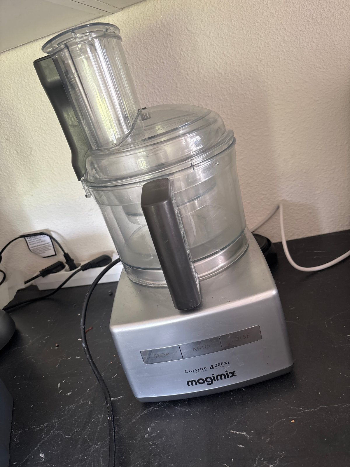 Magimix Cuisine 4200 XL met courgetti set en accessoires, 3 tot 4 liter, Ophalen, Gebruikt, 3 snelheden of meer