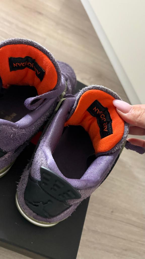 Air Jordan 4 Retro 'Canyon Purple' - Maat 37,5, Ophalen of Verzenden, Gedragen, Overige kleuren, Sneakers of Gympen