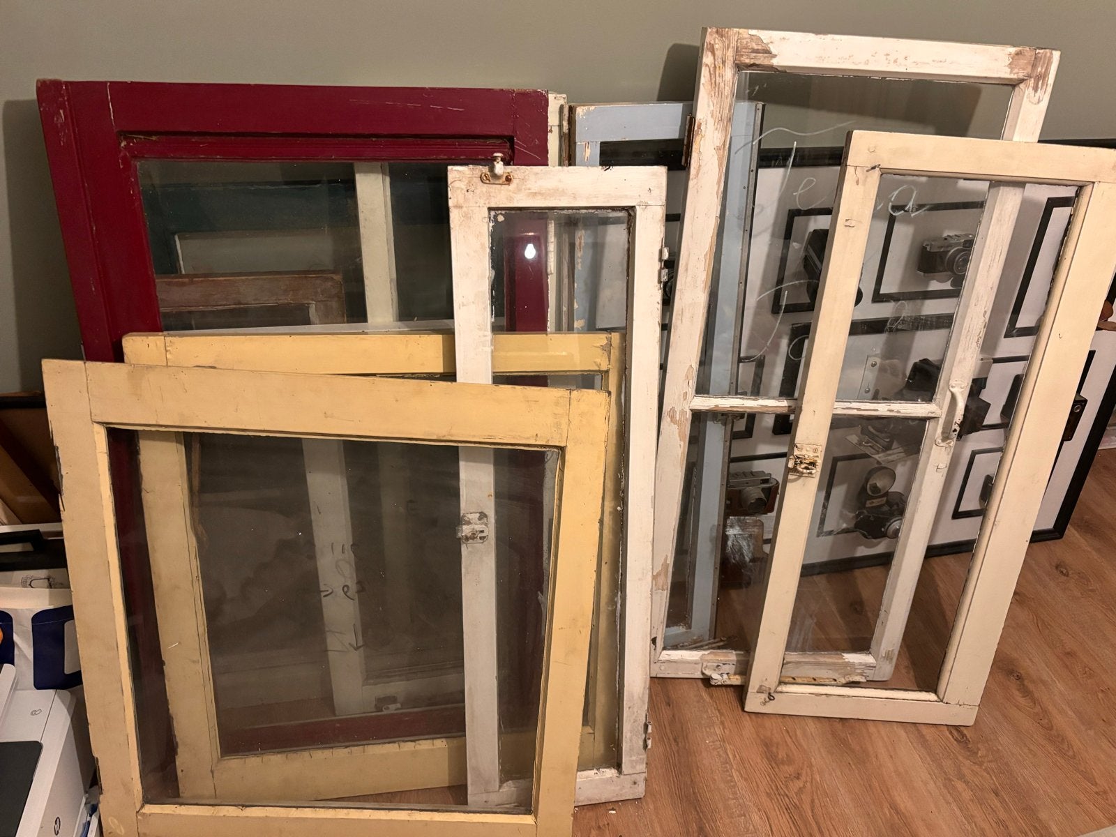 Houten kozijnen in diverse maten - Gebruikt, Ophalen, Gevelraam of Ruit, Gebruikt, 80 tot 120 cm