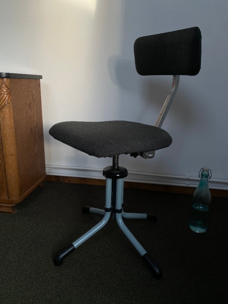 Gispen Model 360 Vintage Bureaustoel - In hoogte verstelbaar, Ophalen, Gebruikt, Grijs, Bureaustoel