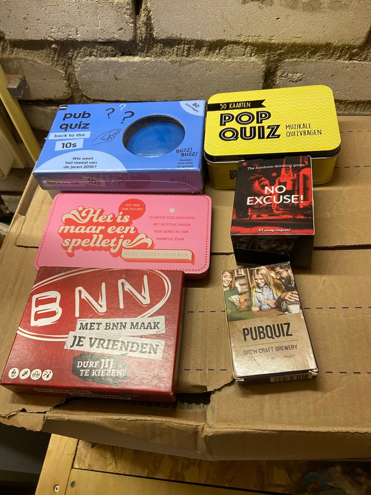 Diverse Gezelschapsspellen: Quiz, Kaartspellen & Meer, Drie of vier spelers, Ophalen of Verzenden, Zo goed als nieuw