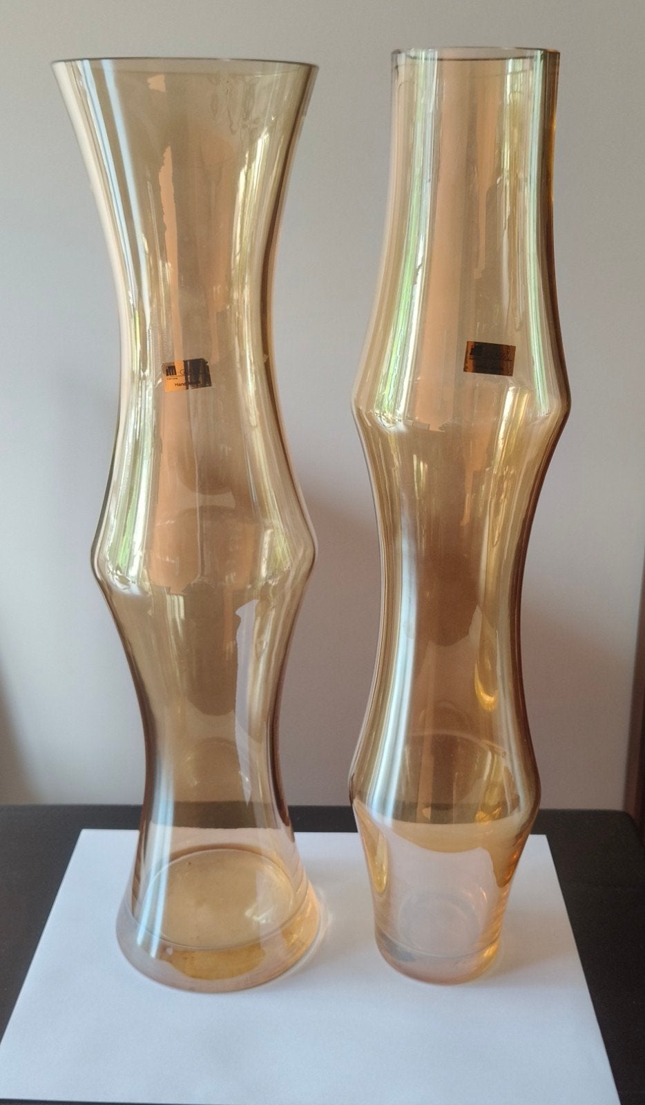 JM glass vazen. 50 cm hoog, Ophalen, Overige kleuren, Minder dan 50 cm, Glas