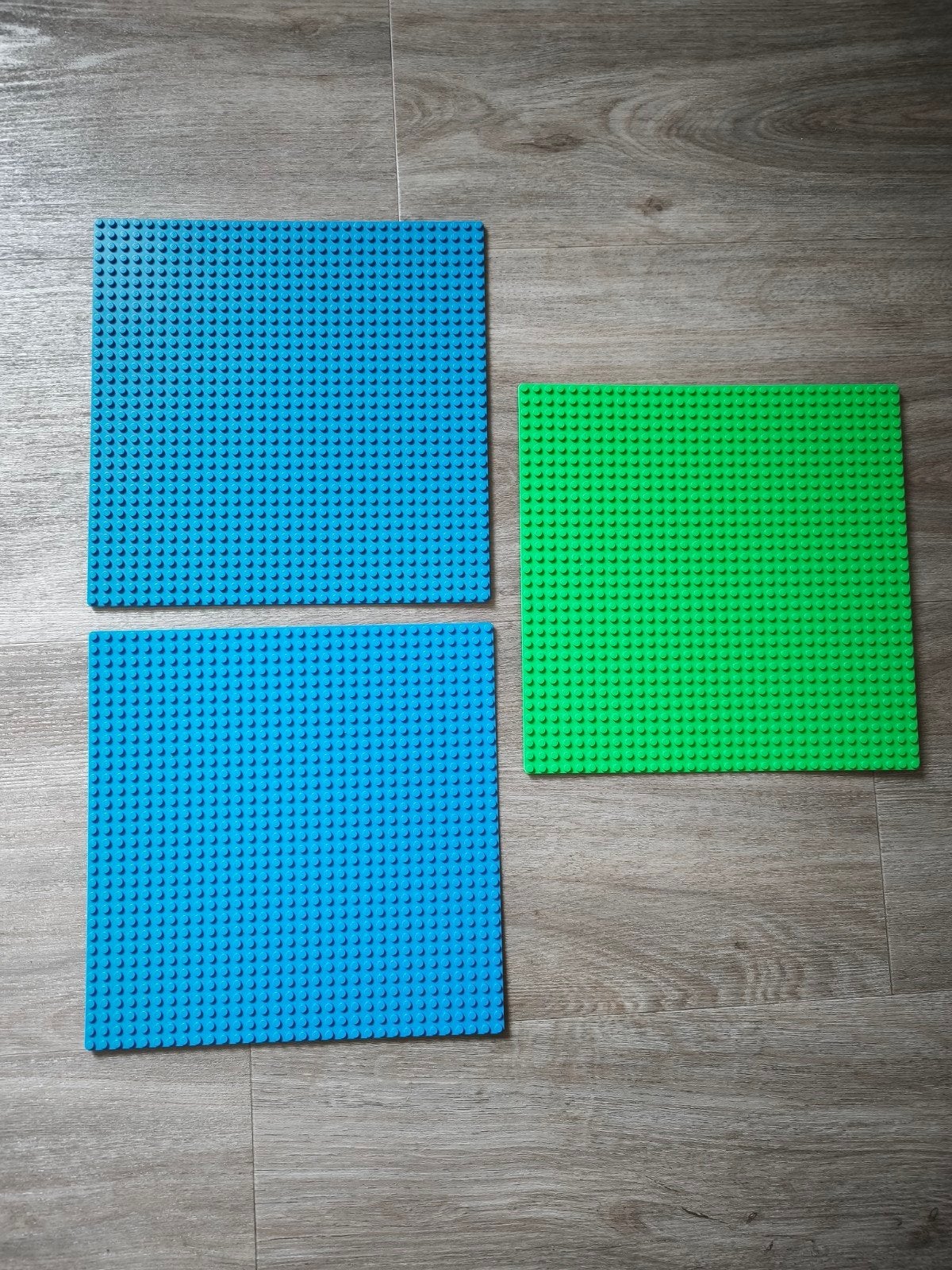 3 Lego bouwplaten grondplaten blauw groen 32x32, Ophalen of Verzenden, Gebruikt, Grondplaat, Lego