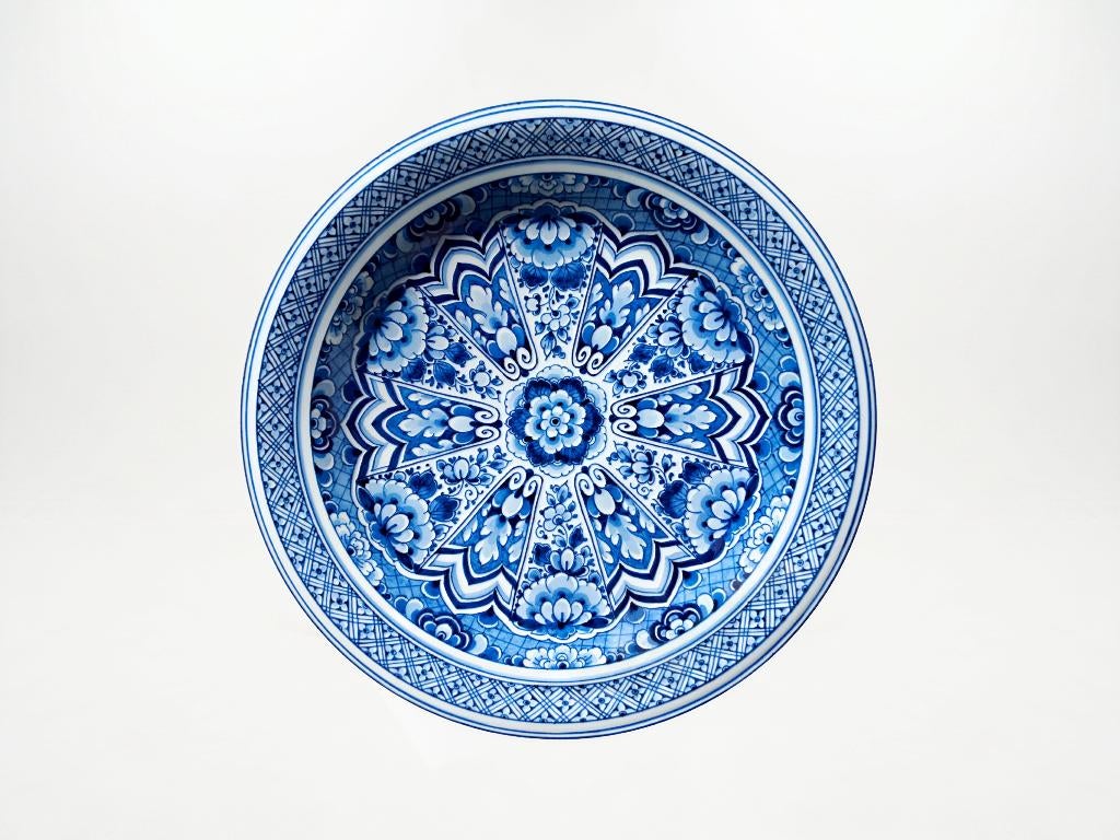 Moooi Carpets Delft Blue Plate bij TheReSales, Huis en Inrichting, Stoffering | Tapijten en Kleden, Ophalen, Blauw, Design, Rond