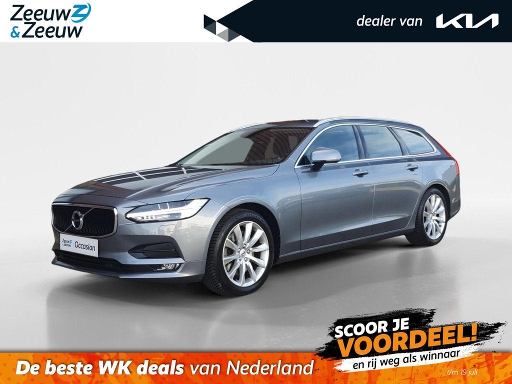 Volvo V90 2.0 T4 Momentum | Stoel en stuurverwarming | Elekt, 12 maanden, Euro 6, 93 €/maand, Zilver of Grijs