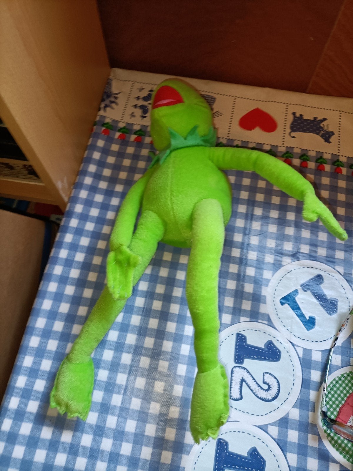 Kermit de Kikker knuffel Muppets 42 cm groot, Ophalen of Verzenden, Zo goed als nieuw