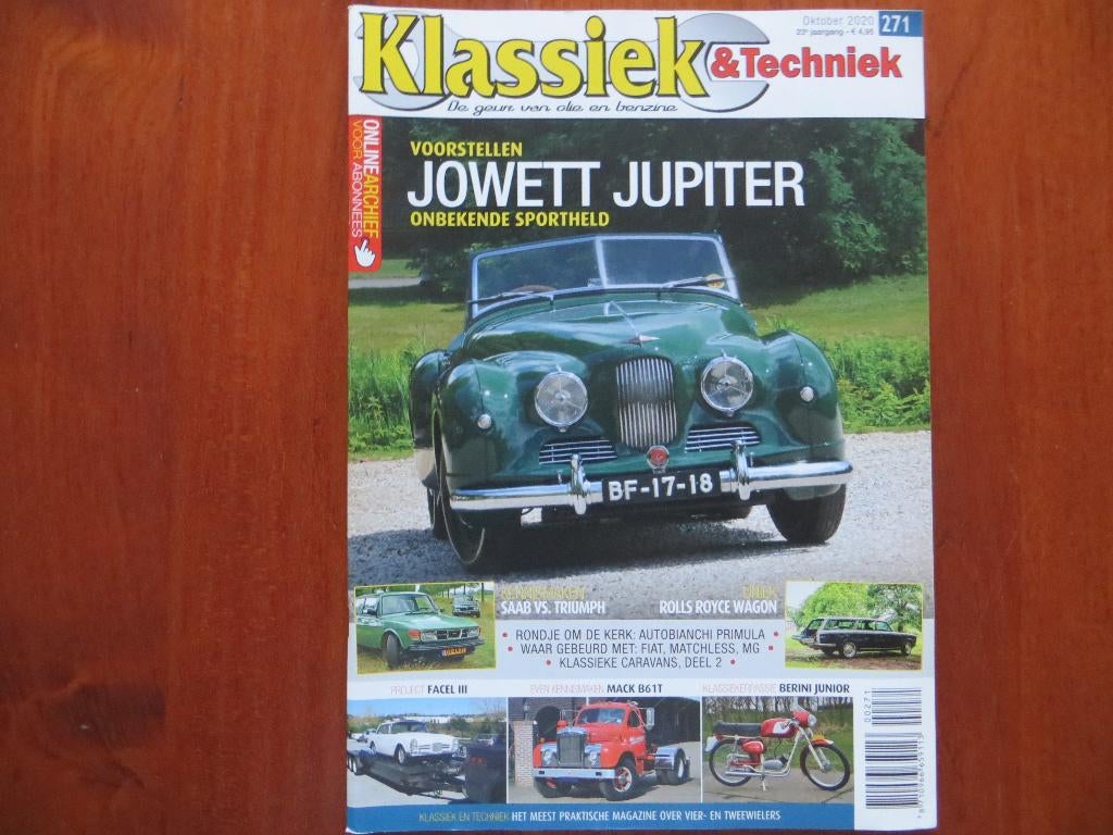 Klassiek & Techniek 271 Jowett Jupiter 1951, Rolls-Royce, Ophalen of Verzenden, Nieuw, Citroën
