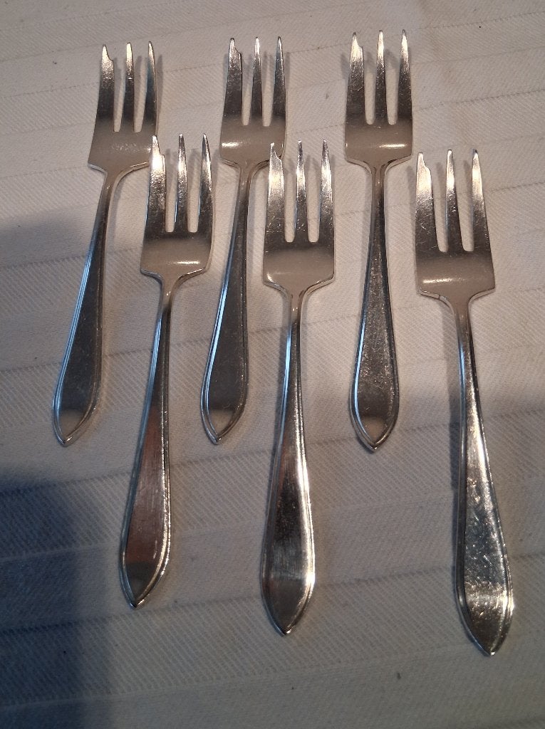 Gero taartvorkjes puntfilet verzilverd *eureka*, Ophalen of Verzenden