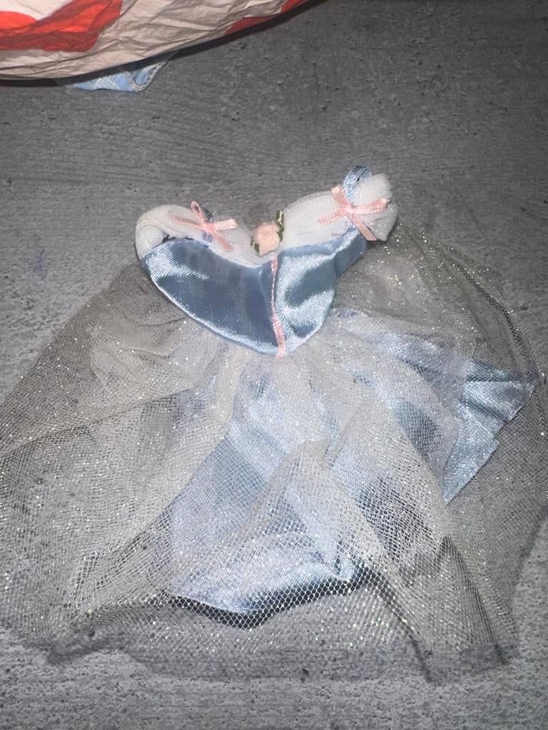 759 Vintage Barbie Jurk - Blauw met Tule, Ophalen of Verzenden, Zo goed als nieuw