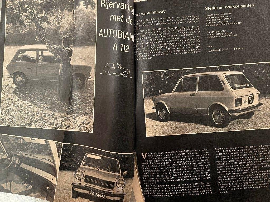 Test van Autobianchi A 112, 1970, Gelezen, Ophalen of Verzenden, Autokampioen, Overige merken