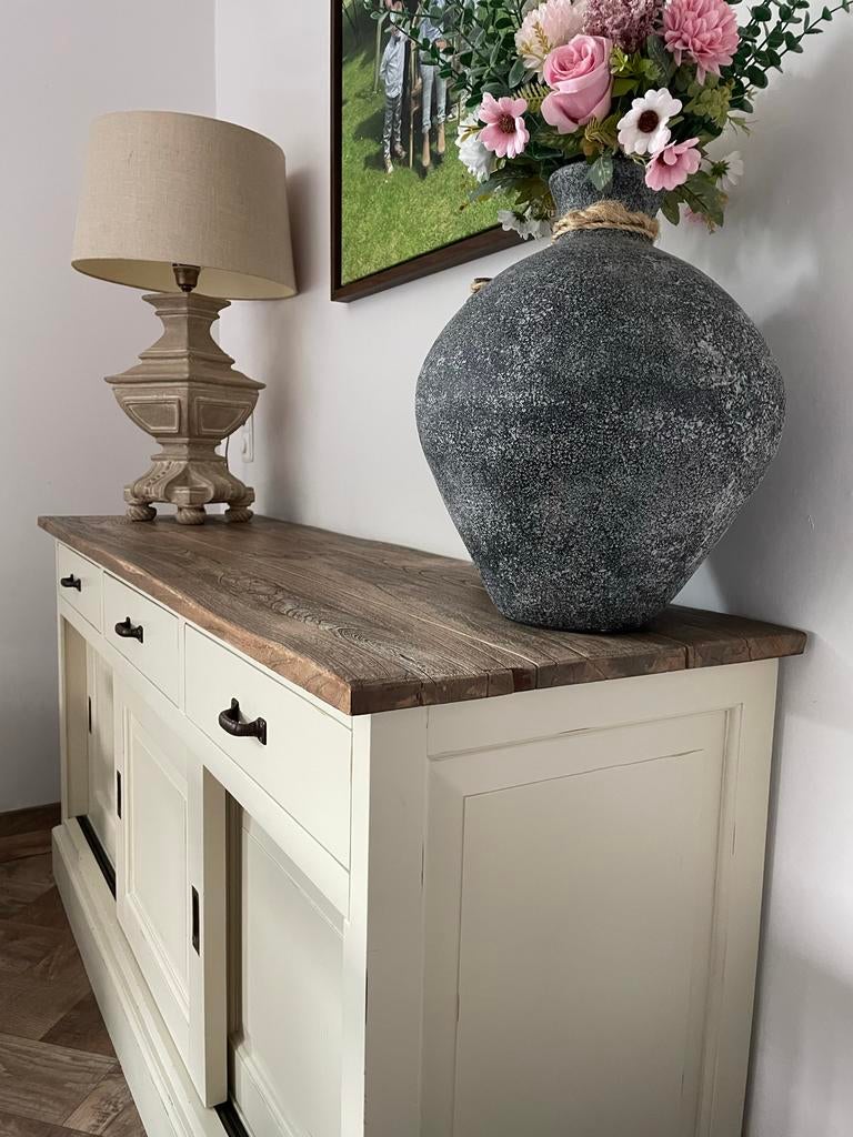 Landelijke Dressoir met Schuifdeuren en Lades, Ophalen, Gebruikt, 150 tot 200 cm, Met lade(s)