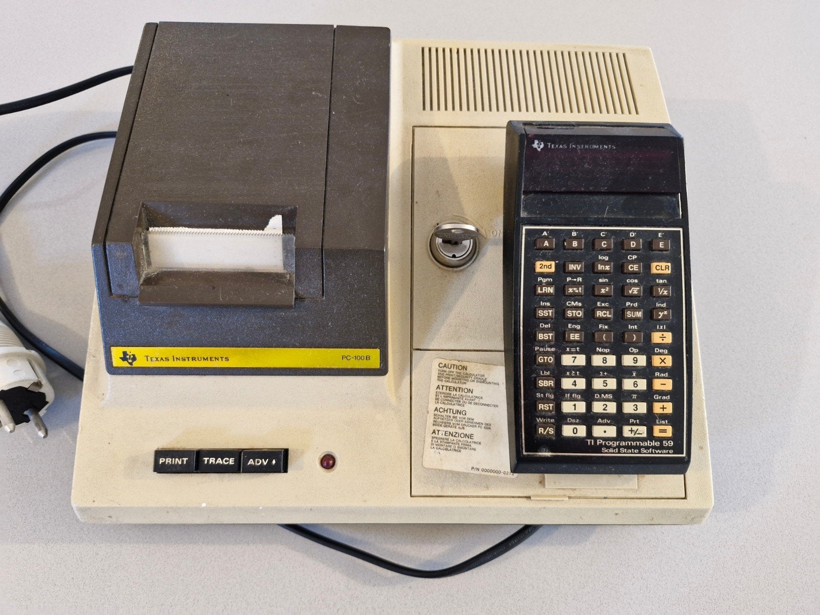 Texas Instruments PC-100B Print/Security Cradle met TI-59, Ophalen, Gebruikt