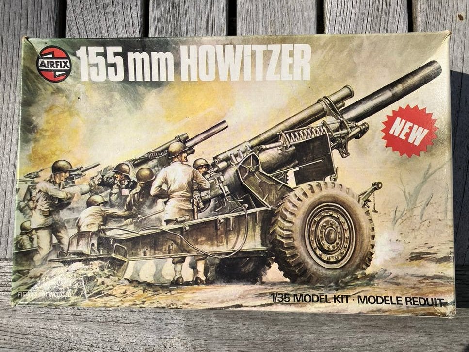 Vintage Airfix 1/35 155mm Howitzer M1-A2 Modelbouwkit, 1:32 tot 1:50, Overige typen, Nieuw, Ophalen of Verzenden