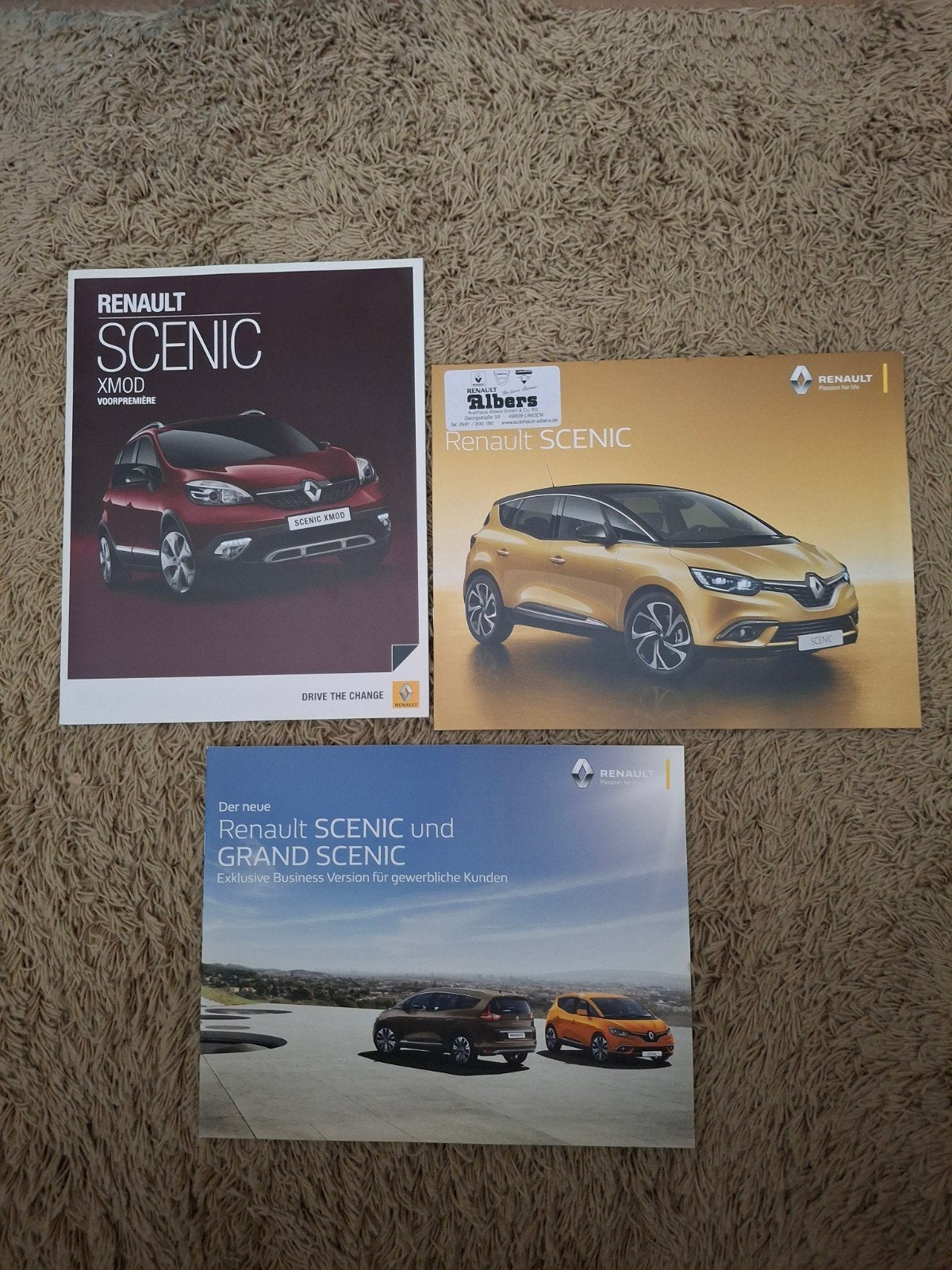 3x autofolder Renault Scenic 3e generatie, Boeken, Auto's | Folders en Tijdschriften, Verzenden, Zo goed als nieuw, Renault