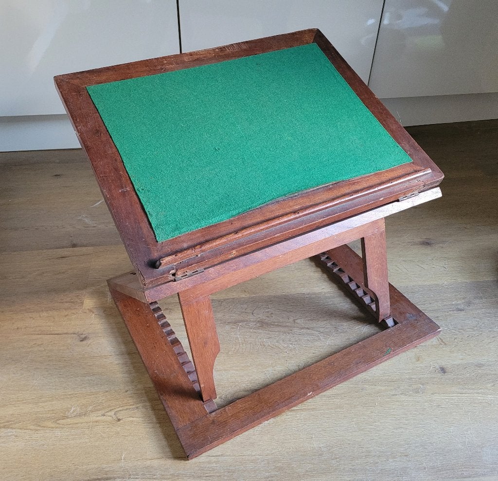 Antieke mahonie engelse bookstand/ tafel lessenaar, Ophalen