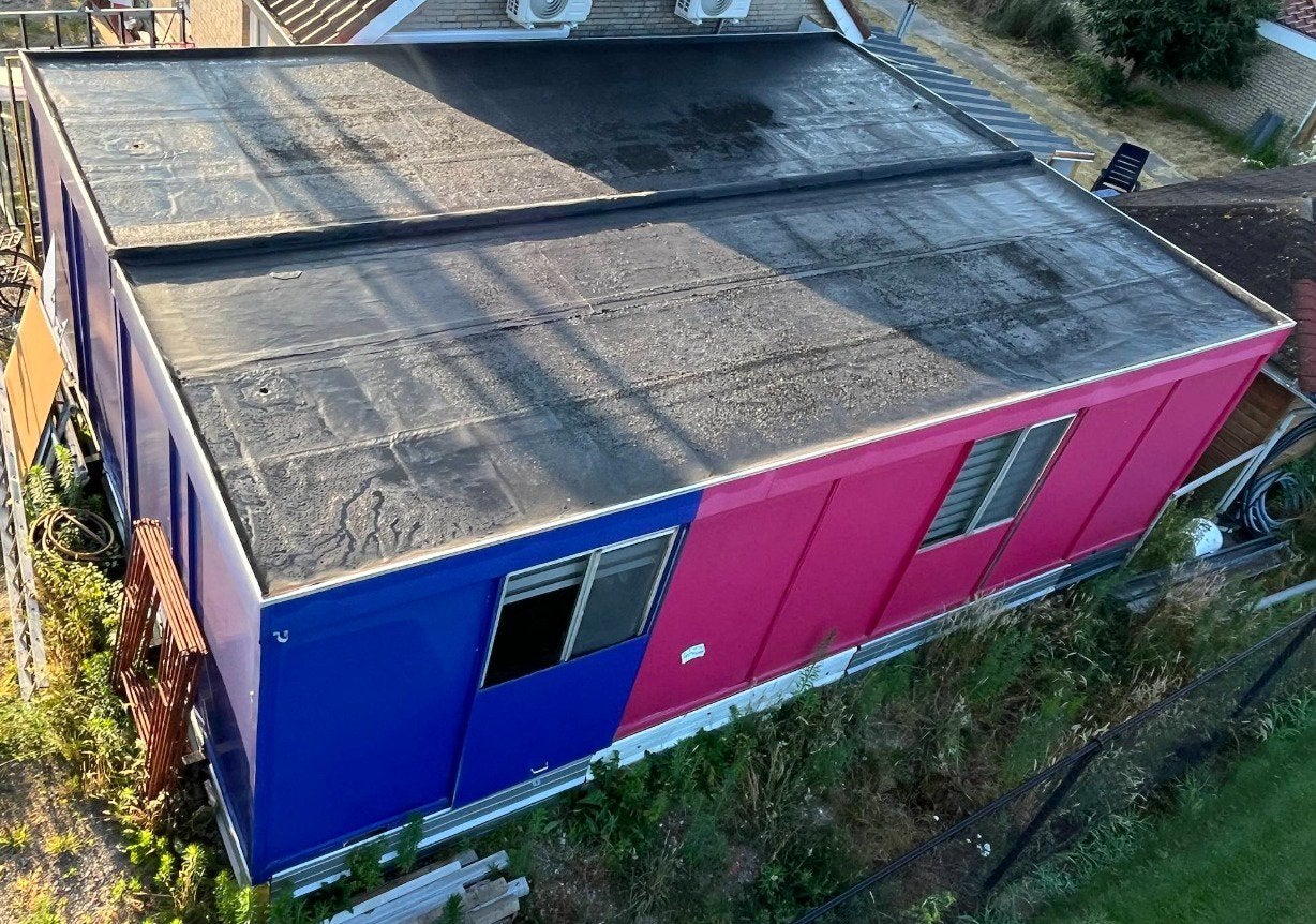Woonunits, tijdelijke woning, bouwkeet 6x9 meter, Ophalen, Gebruikt