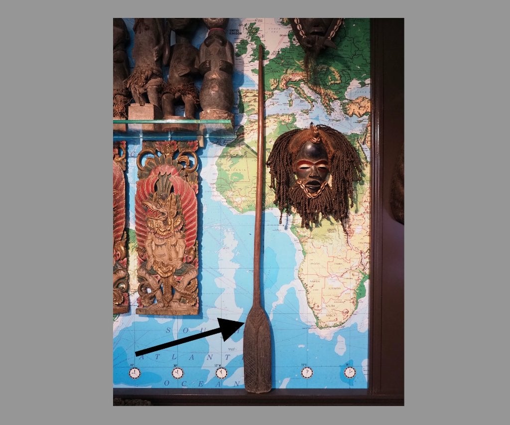 Roeispaan “Bodi” Sepik Papua Nieuw-Guinea (170815-01), Hout, Verzenden, Overige typen, Papoea-Nieuw-Guinea