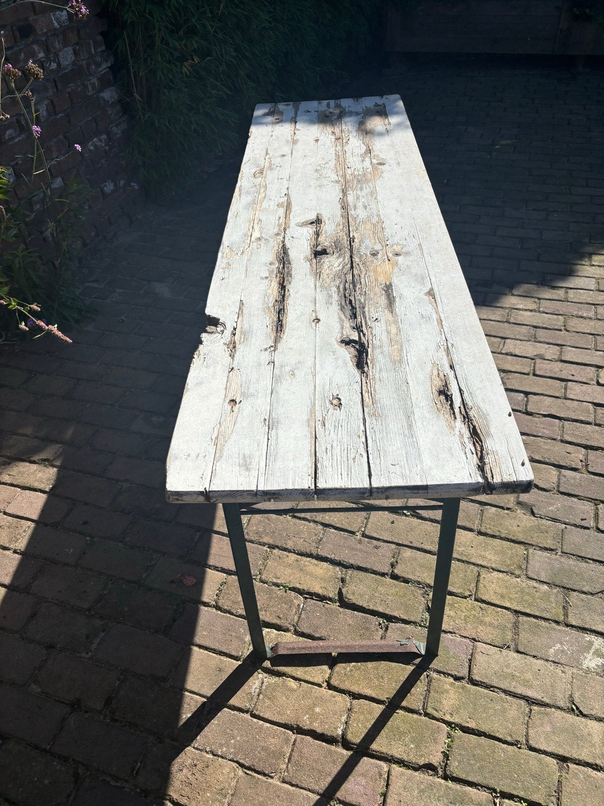 Tuintafel, Ophalen, Gebruikt, Rechthoekig, Hout