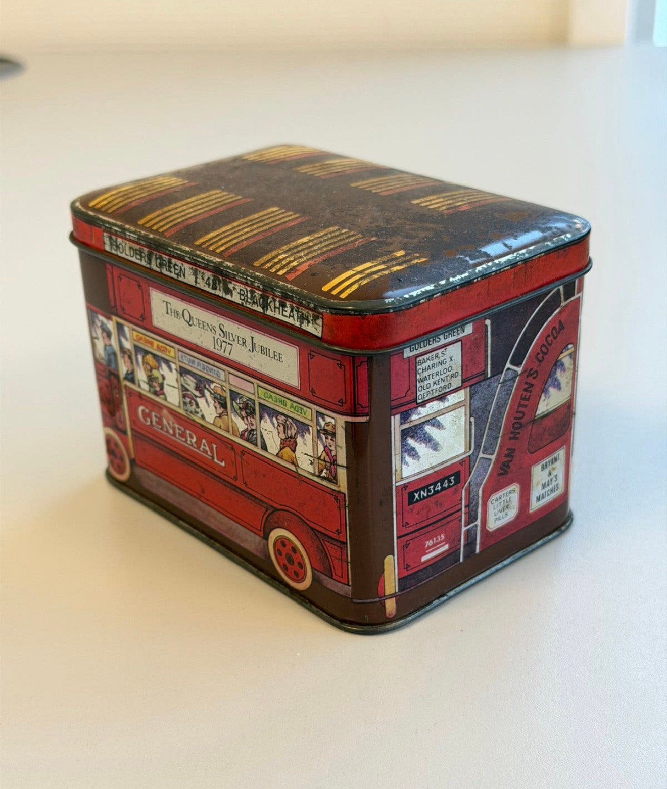 Vintage Ian Logan Blikje Londen Bus Queen’s Jubilee 1977, Ophalen of Verzenden, Gebruikt