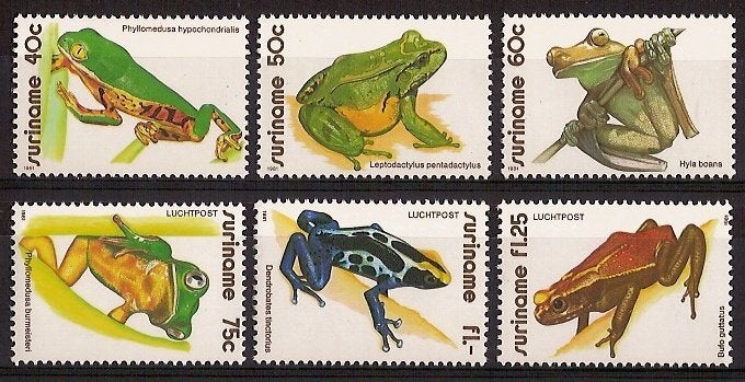 Suriname NVPH nr 259/64 postfris Kikkers 1981, Postzegels en Munten, Ophalen of Verzenden, Postfris
