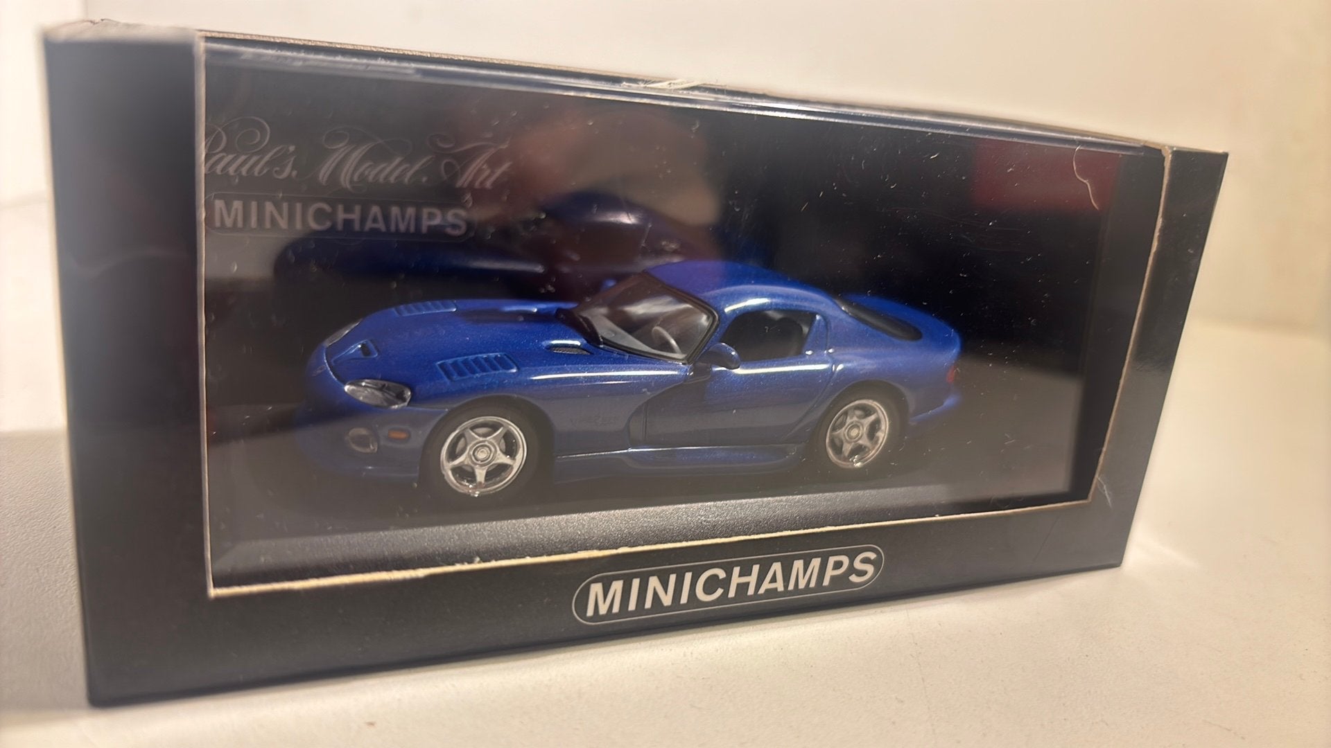 Dodge viper gts bleu minichamps 1.43, Hobby en Vrije tijd, Modelauto's | 1:43, Auto, Ophalen of Verzenden, MiniChamps, A