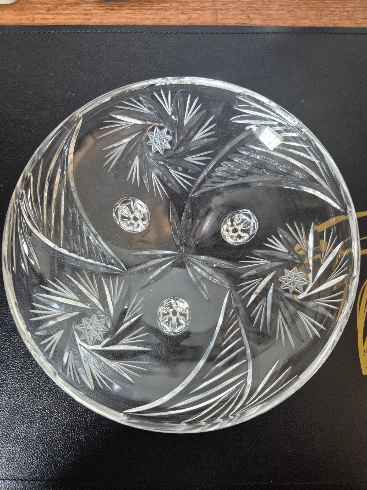 Kristallen schaal van loodkristal op pootjes - 20cm, Antiek en Kunst, Antiek | Glas en Kristal, Ophalen of Verzenden