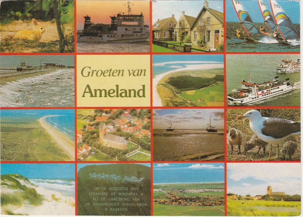 AMELAND Meerluik Groeten, Verzenden, 1980 tot heden, Gelopen, Waddeneilanden