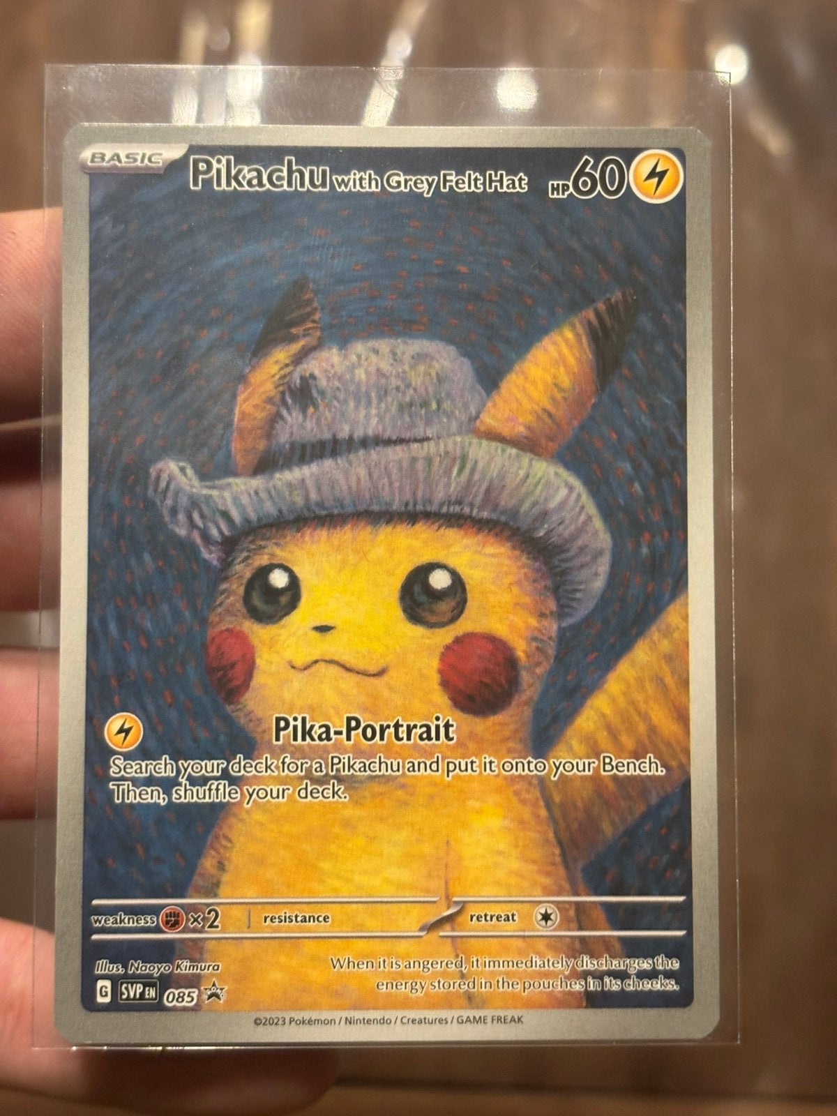 Pikachu van gogh raw, Ophalen of Verzenden, Zo goed als nieuw, Losse kaart