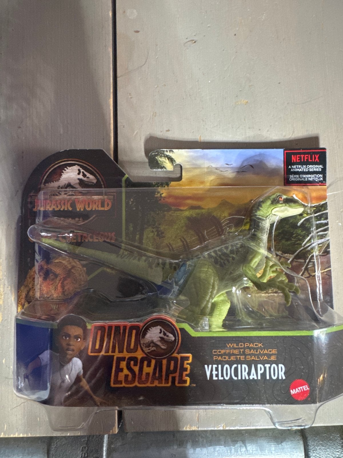Jurassic World Dino Escape Velociraptor Mattel, Kinderen en Baby's, Speelgoed | Actiefiguren, Ophalen of Verzenden, Nieuw