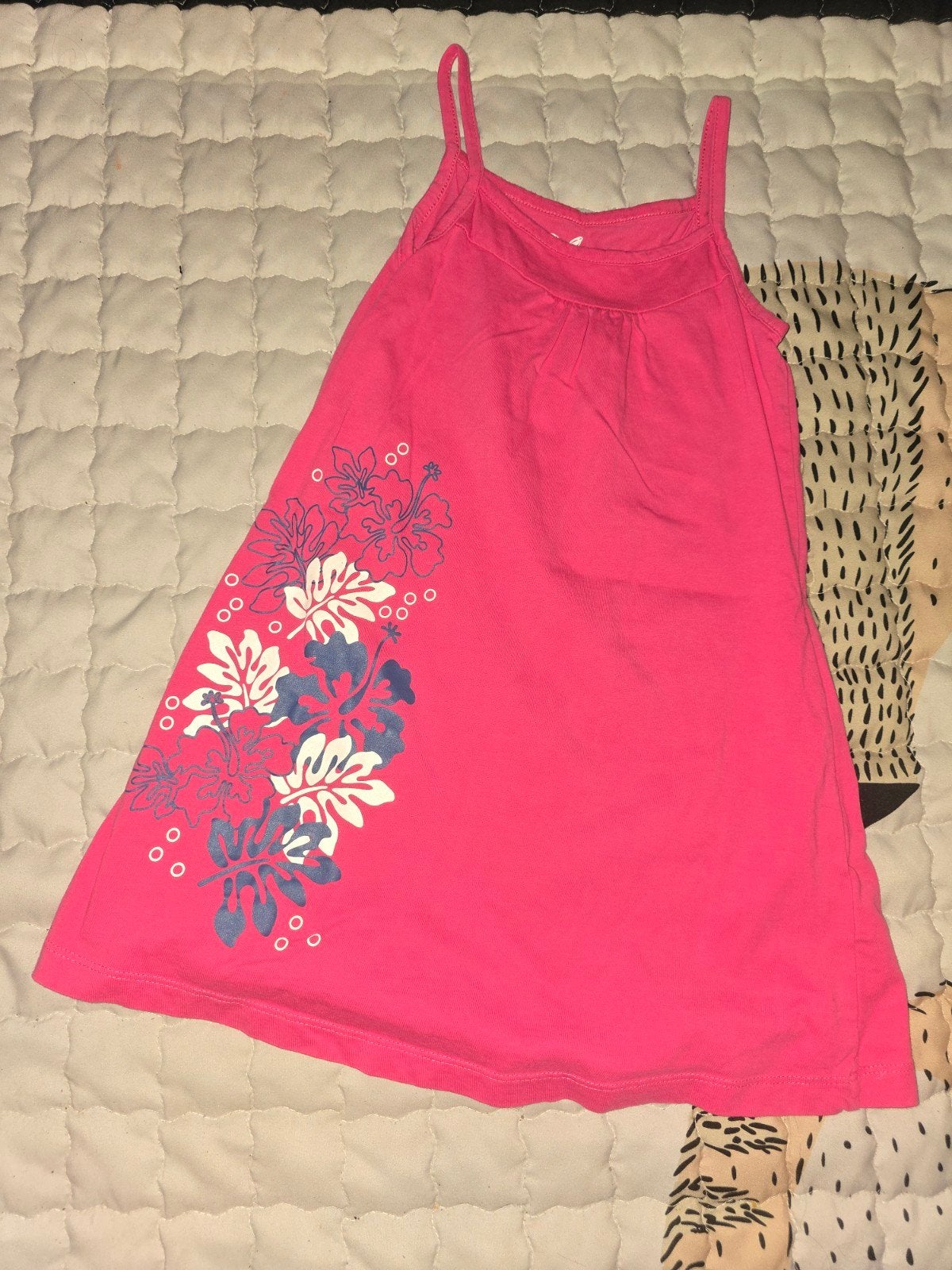 Pepperts! Roze Jurk met Bloemenprint Maat 122/128, Gebruikt, Pepperts!, Meisje, Ophalen of Verzenden