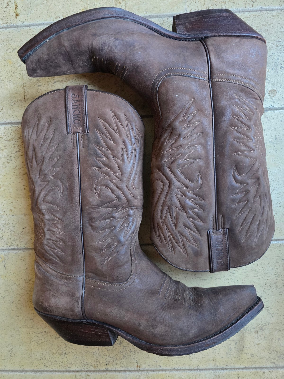 Sancho cowboy laarzen mt 46. Western boots. Bruin, Ophalen of Verzenden, Gedragen, Bruin, Boots