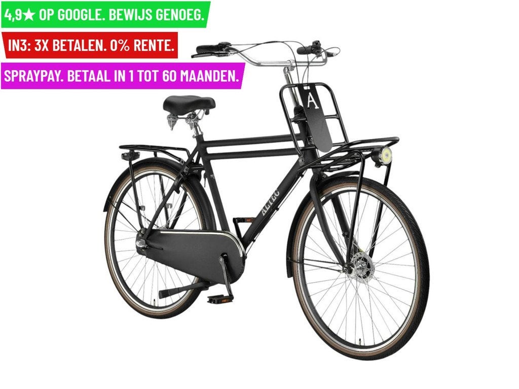 Herenfiets Altec Retro Transport 28"/57cm/3ver - Garantie, Fietsen en Brommers, Fietsen | Heren | Herenfietsen, Overige merken