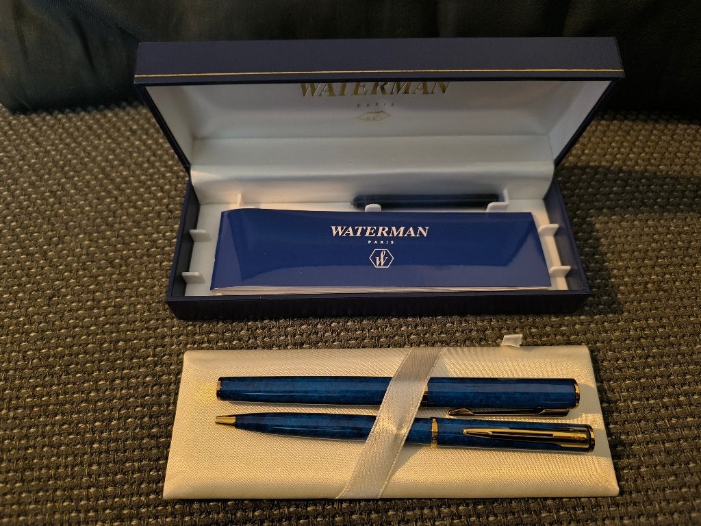 Waterman Apostrophe pennenset, Verzamelen, Pennenverzamelingen, Met doosje, Ophalen of Verzenden, Zo goed als nieuw, Vulpen