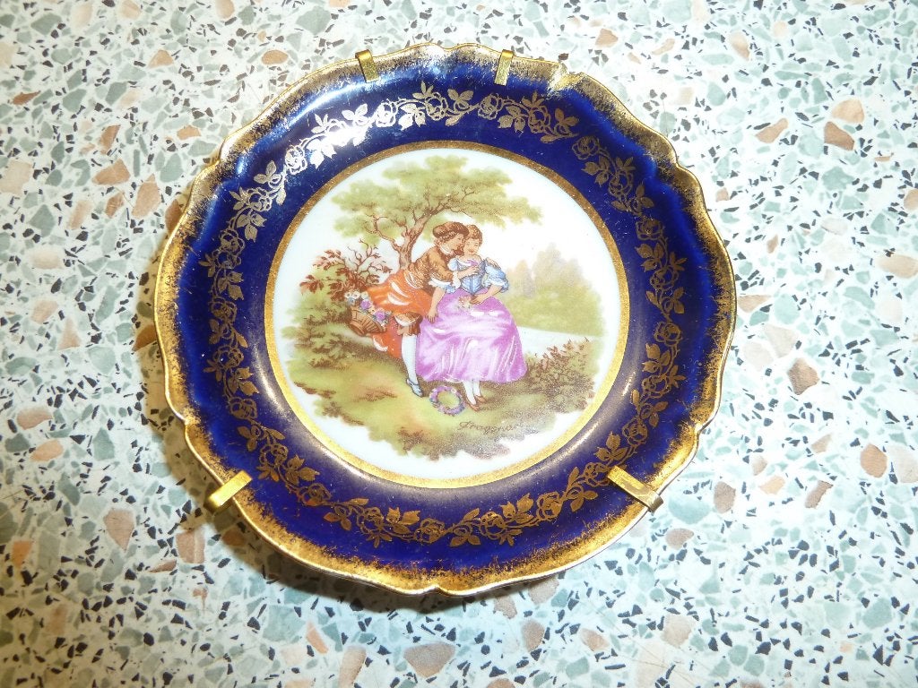Limoge porselein bordje 10 cm, Antiek en Kunst, Ophalen of Verzenden