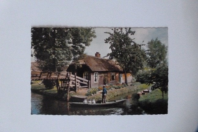 GIETHOORN Groeten uit mooi melkbussen punter boerderij, Ophalen, 1940 tot 1960, Gelopen, Overijssel