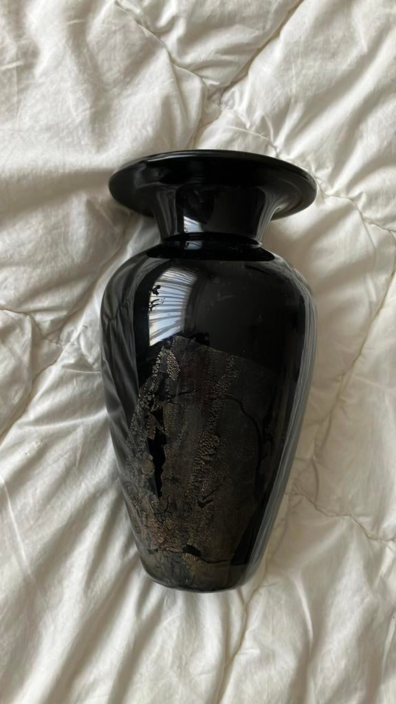 Berendsohn vaas zwart met certificaat, Ophalen, Zwart, Minder dan 50 cm, Glas