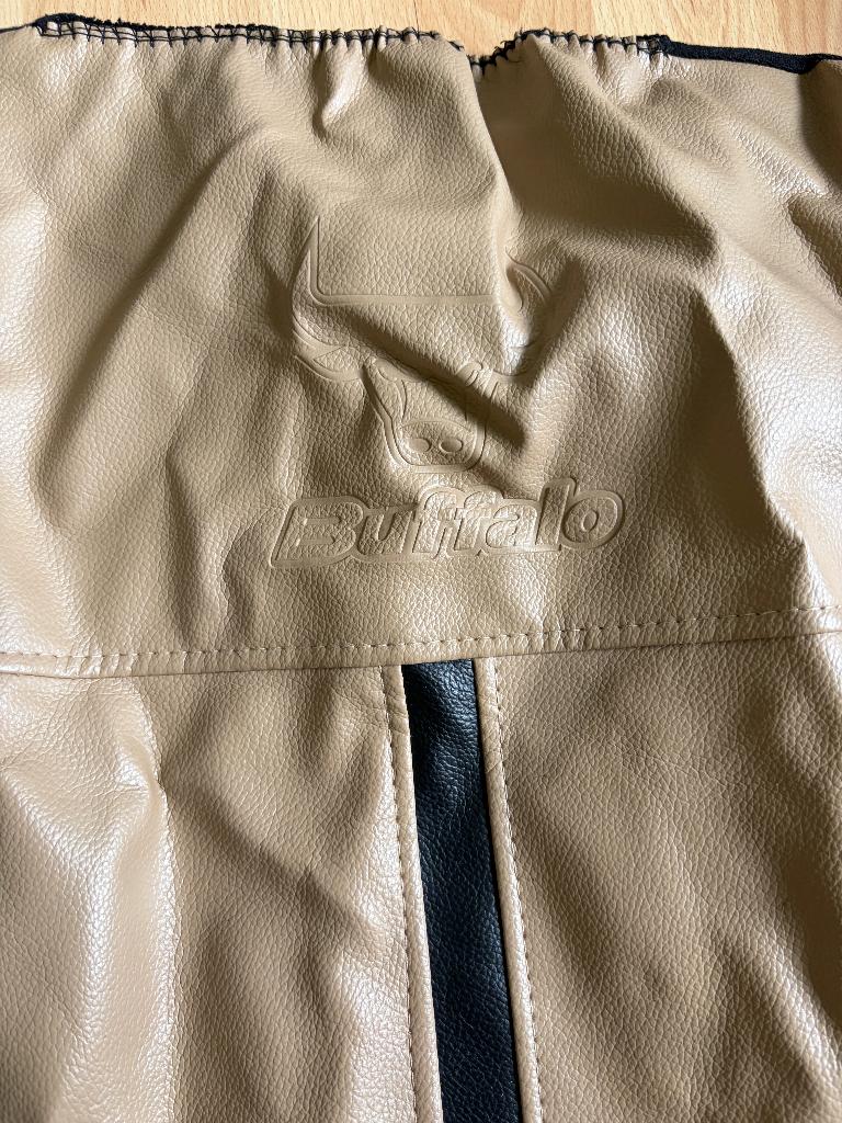 Luxe zwart/beige lederen stoelhoezen, Ophalen of Verzenden, Nieuw